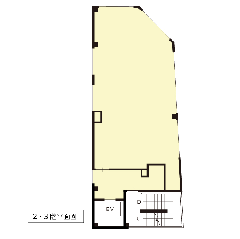 大阪みなと中央病院前クリニック物件2・3階平面図